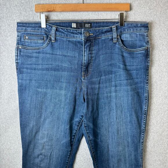 Kut From Kloth Jeans Catherine Fab Ab High Rise Womens 16 Dark Wash Boyfriend - Picture 9 of 13